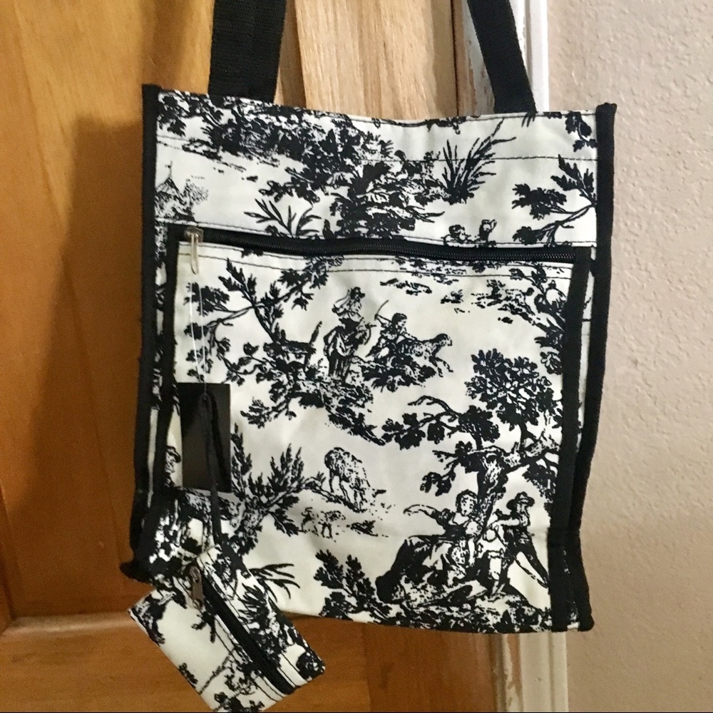 🆕 Toile Design Tote Bag